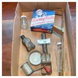 Vintage Kurly Kate Bronze Sponge & Assorted Bottle