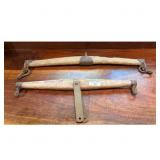 Vintage Wooden Wagon Parts - 2 Pieces