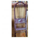 Vintage Metal Step Stool & Pet Stairs