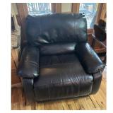 Dark Brown Leather Recliner Chair