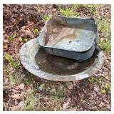 Vintage Copper Bird Bath with Tiered Basin and Sta