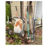 Vintage Garden Cart and Tools