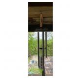 Large Metal Wind Chimes with Wooden Top