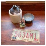 Vintage Ohio Trailer License Plate and Collectible