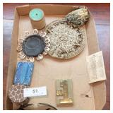 Lot of Assorted Collectibles: Aztec Calendar, Spoo
