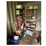 Storage Shelving Unit and Assorted Items