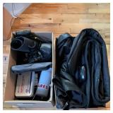 Black Leather Jacket and Motorcycle Boots Lot
