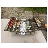 Art Supply Case with Brushes, Paints, and Palette
