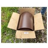 Brown Metal Pipe Section in Cardboard Box