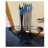 Compound Bow with Arrows and Quiver