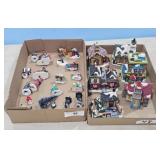 Christmas Village Houses and Figurines Lot