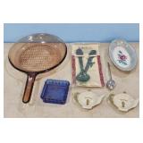 Vintage Glassware and Kitchenware Lot - Pyrex Pan,