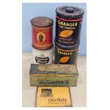 Vintage Tobacco Tins and Box Lot - Prince Albert,