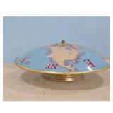 Vintage World Map Globe Ceiling Light Fixture