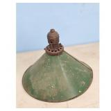 Vintage Industrial Green Metal Lamp Shade with Fix
