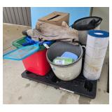 Pool Maintenance Lot: Filter, Skimmers, Buckets &