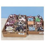 Collection of Ceramic Christmas Village Houses