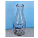 Vintage Arcanum Dairy Glass Milk Bottle