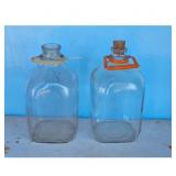 Vintage Glass Milk Jugs Dairy Lane & Plain - Set o