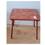 Vintage Red Wooden Side Table