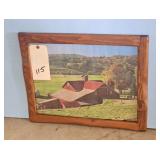 Framed Barn Landscape Print