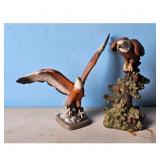 Pair of Ceramic Eagle Figurines