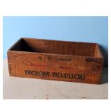 Vintage Encyclopedia Americana Wooden Crate Box