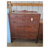 Antique Mahogany Dresser with Ornate Drawer Pulls