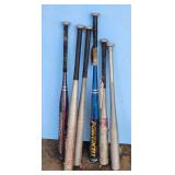 Lot of 7 Baseball Bats