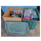 Tote and Box of NASCAR Diecast Car Collection - 19