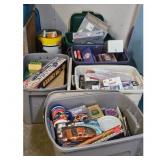5 Totes of NASCAR Diecast Cars & Collectibles Lot