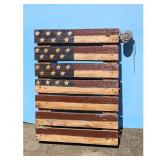 Rustic Wooden American Flag Wall Decor
