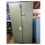 Vintage Green Metal Storage Cabinet Locker & Conte