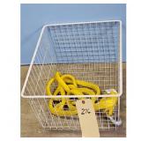 Wire Storage Basket with Yellow Rope