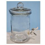Glass Beverage Dispenser with Spigot and Lid