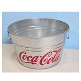 Vintage Coca-Cola Galvanized Metal Ice Bucket Cool