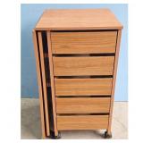 Folding Craft Table with Drawers and Wheels
