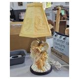 TABLE LAMP W/ANGEL FIGURINE