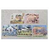 5 METAL SIGNS FEATURING  AMISH SCENES