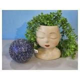 MODERN HEAD VASE & MODERN CHRISTMAS DECOR.