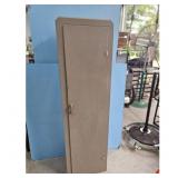 Vintage Wood Locker Cabinet with Shelves
