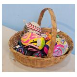 BASKET FULL OF Plush Toy Balls - Baseball, Footbal