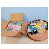 Sewing Notions Lot - Thread, Lace, Tape, Magnets,