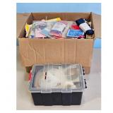 Sewing Notions Lot: Polyester Thread, Pins, Pincus