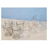 Vintage Glass Measuring Cups and Bowls Set