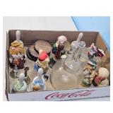 Lot of Ceramic Figurines - Clown, Pig, Bear, Nativ