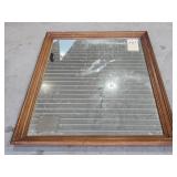 MAPLE FRAMED DRESSER MIRROR-NO BRACKETS