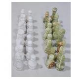 Vintage Onyx and Marble Chess Set