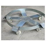 DRUM DOLLEY W/ 5 WHEEL CROSS BRACE FRAME/SWIVEL