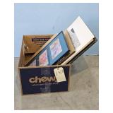 LOT WITH FRAMED PRINT/PICTURES & WOOD FRAME